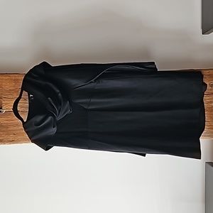 NWT COS Long Sleeve Black Sheath Dress w Attached Scarf Cowl Knit Sz Med